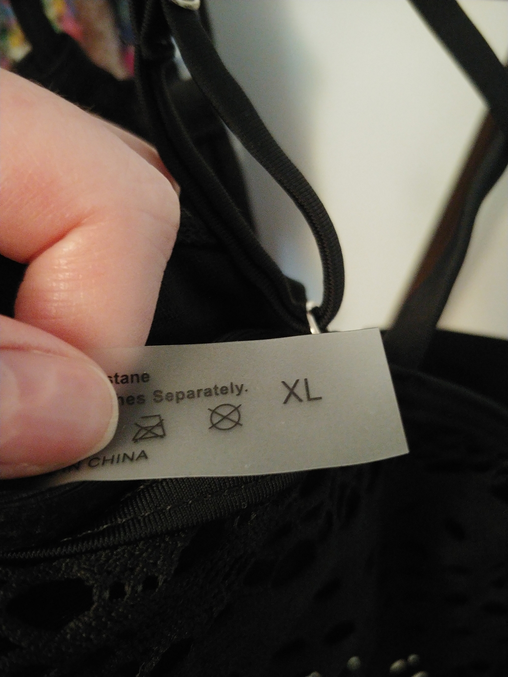Black Mesh Bathing Suit - Picture 3 of 4